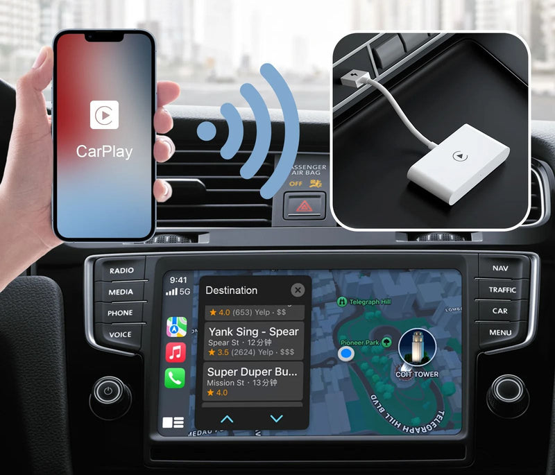 Adaptador CarPlay Sem Fio Para Android/Apple